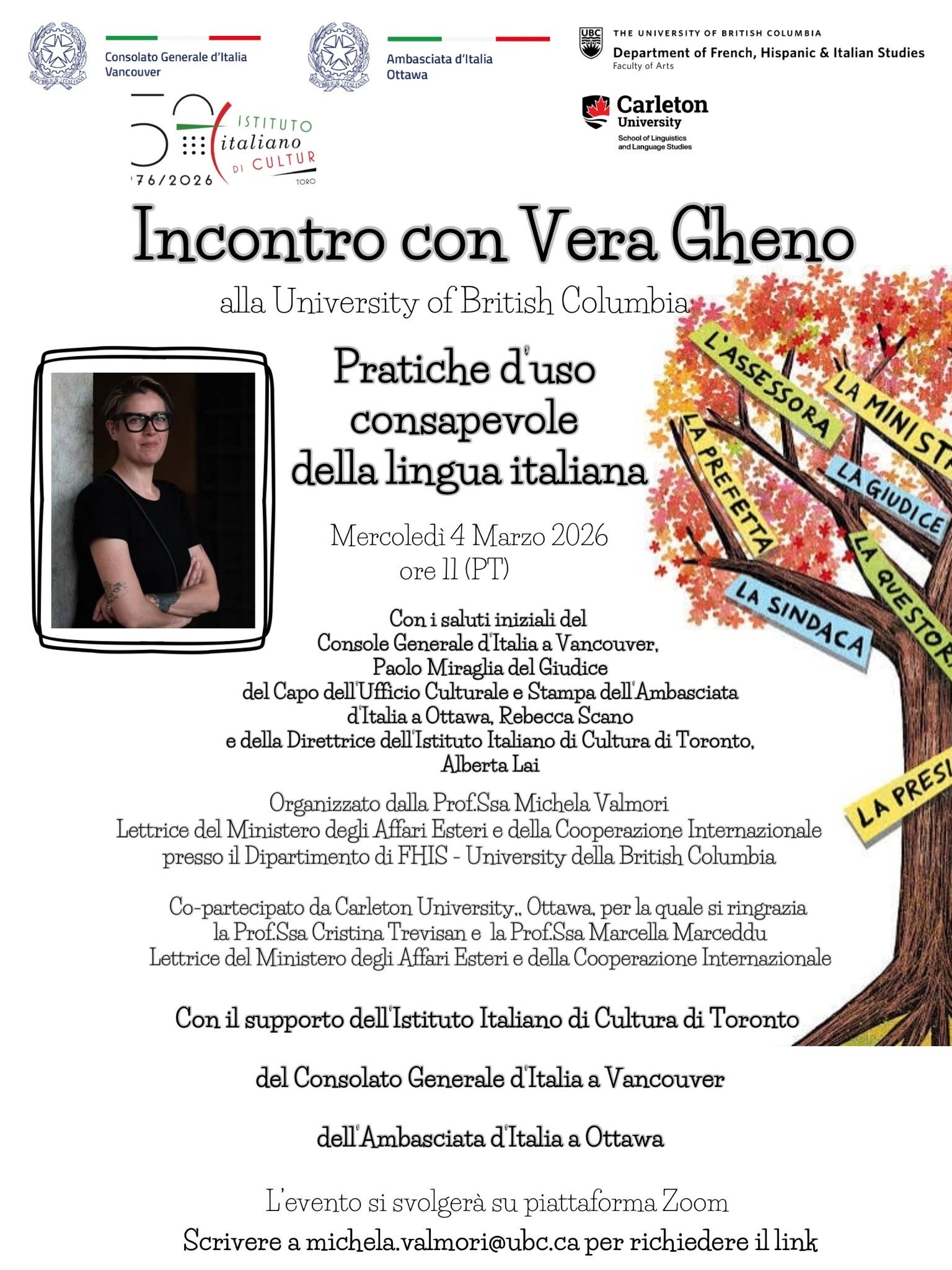 Locandina – Evento con Vera Gheno